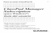 ClassPad Manager Subscription - CASIO · S-1 Procedimientos iniciales • Puede usar el ClassPad Manager para desarrollar programas y eActivies usando los mismos comandos que los