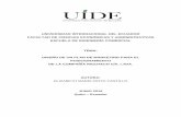 UNIVERSIDAD INTERNACIONAL DEL ECUADOR FACULTAD DE …repositorio.uide.edu.ec/bitstream/37000/1150/1/T-UIDE-1072.pdf · ii AUTORÌA DEL TRABAJO DE INVESTIGACIÒN Yo, ELIZABETH MARÍA