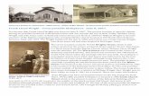 Frank Lloyd Wright - seven possible birthplaces - … · Photos from Richland Co. History Room - Baptist Church – William Wright, Minister. The Wertz House, possible birthplace