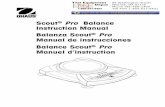 Scout Pro Balance Instruction Manual Balanza Scout … · Scout® Pro Balance Instruction Manual Balanza Scout® Pro Manual de instrucciones Balance Scout® Pro Manuel d’instruction
