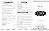 menu to go comida triptico - btown.com.mx · mermelada de chabacano al romero Sarteneta de Espinaca y Alcachofa. . . . . $169 Espinaca baby y tiernos corazones de alcachofa ... toque