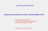 Aspectos prácticos del controlador PID - dia.uned.esfmorilla/MaterialDidactico/Aspectos practicos.pdf · Ejemplo de seguimientos en el control en cascada Proceso u y 1 r 1 y 1 u