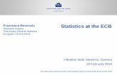 Francesca Benevolo Statistics at the ECB - DIMA · Statistics at the ECB I Mestieri dello Statistico, Genova 19 February 2018. Francesca Benevolo. Research Analyst. Directorate General