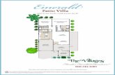 Emerald - The Villages · Emerald Patio Villa 1870 T OTAL SQ FT • 1298 LIVING SQ FT Floor plans and renderings are artists’ conceptions and may differ from finished homes THE