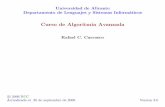 Universidad de Alicante Departamento de Lenguajes y ... · 2 Presentacion Este documento pretende servir de material b´asico para un curso de Algoritmia Avanzada, por lo que presupone