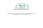 MANUAL DE ESTRUCTURA ORGANIZATIVA Y DESCRIPCIÓN DE …cdag.com.gt/wp-content/uploads/2015/04/Manual-de-Estructura-Organi... · CONDICIONES DE TRABAJO Ambiente agradable de trabajo