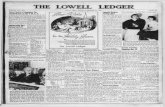 Appoint DeGraw Cheerleaders lo Get New Uniforms …lowellledger.kdl.org/The Lowell Ledger/1959/12... · ley Conference win last Wednes-day downing Godwin 40-18 on the Lowell mats.