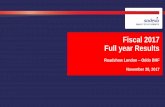 2017Fiscal 2017 Full year Results - … · 2017Fiscal 2017 Full year Results ... JUNAEB Public Benefits service in Chile 10 Aberdeen Football Club Sports & Leisure contract in the