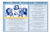 Holy N[m C[tholi] Chur]hholynamecatholic.org/295450 May 1.pdf · BIENVENIDOS LOS NUEVOS FELIGRESES Please register at the church office. ... en este misterio y comprenderlo verdadera-mente