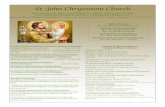 St. John Chrysostom Churchstjohnchrysostomparish.org/wp-content/uploads/2014/06/513430-6-18... · St. John Chrysostom Church Schedule of Masses & Services/ ... Sábado: Misa y Devoción