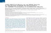 miR-328 Functions as an RNA Decoy to Modulate …medicine.osu.edu/bsgp/documents/EiringPerrottiCELLpaper.pdf · of mRNA Translation in Leukemic Blasts ... Perrotti et al., 2002),