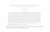 Number of Firms and Price Competition - Stanford … · Number of Firms and Price Competition Kyle Bagwellyand Gea M. Leez February, 2014 Abstract The relationship between the number