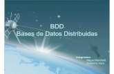 BDD Bases de Datos Distribuidas - alfa.facyt.uc.edu.vealfa.facyt.uc.edu.ve/computacion/pensum/cs0347/download/exposici... · 10.1.1) Horizontal 10.1.2) Vertical 10.1.3) Mixta 10.2)