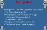 Euripides - Utah State University · Euripides Life and Career • Euripides was born ca. 485 BCE and died in 406 BCE •a younger contemporary of Sophocles •from a reasonably well‐off