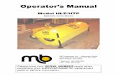 HLP-HTP OPERATOR MANUAL - M-B Companies, Inc. · Operator’s Manual Model HLP/HTP Hydraulic Power Broom MB Companies, Inc. – Attachment Sales 1615 Wisconsin Avenue, P.O. Box 200