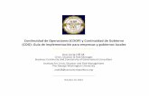 Ana Lucia Hill M. - sela.org · Continuidad de Operaciones (COOP) y Continuidad de Gobierno (COG): Guía de implementación para empresas y gobiernos locales ... latente de un ataque