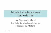 Alcohol e infecciones bacterianas - fesemi.org · •Crhonic heavy drinking can decrease production of white blood cells, decrease granulocyte mobility and adherence, and impair delayed-hipersensitivity