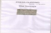 PRESS CLIPPING DATE:- 11.05.2017 The Samaja …omfed.com/appointments/Balasore Dairy.pdf · PRESS CLIPPING DATE:- 11.05.2017 The Samaja þmfedl Old uâ I Qî, g I gqsaq, 60Q1, Ph.