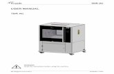 TDR-AC USER MANUAL - Fri-Jado · For this, special software is available at Fri-Jado. The unit has an automated cleaning program that cleanses the unit. 2.2 Intended use The TDR-AC