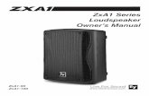ZxA1 Series Loudspeaker Owner’s Manual · Electro-Voice® ZxA1 Owner’s Manual ZxA1 Series Loudspeaker Owner’s Manual ZxA1-90 ZxA1-100. Electro-Voice® ZxA1 Owner’s Manual