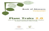 Plant Traits 2 - Società Botanica Italiana TRAIT… · Plant Traits 2.0: state of the art and perspectives for research on plant functional ... Società Botanica Italiana ... by