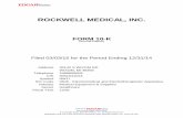 ROCKWELL MEDICAL, INC. - NASDAQfiles.shareholder.com/downloads/RMTI/0x0xS1047469-15-1577/104102… · (248) 960-9009 (Registrant's telephone number, including area code ) Securities