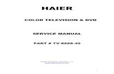 COLOR TELEVISION & DVD - rtellason.comrtellason.com/manuals/TV-8888-40.pdf · SERVICE MANUAL 14” TV+DVD COMBO CHASSIS : PHILIPS UOC TDA9377 + DS-C005 DOCUMENT : TDC1314S SERVICE