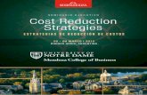 SEMINARIO EJECUTIVO Cost Reduction Strategies · 2018-01-15 · • Gerentes y sub gerentes de marketing, finanzas y administración, ... ¿Qué significa reducción de costos en