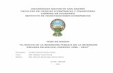 UNIVERSIDAD MAYOR DE SAN ANDRÉS …bibliotecadigital.umsa.bo:8080/rddu/bitstream/123456789/...Inversión Privada en Bolivia; periodo 1999-2012”; elaborada bajo la modalidad de tesis