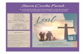 “St. Cecilia Parish family, open to the Holy Spirit, … · 6:00 pm St.Vincent de Paul Meeting BR 6:30 pm RE Stations of the Cross CH 7:00 pm Choir practice CH Thursday, March 22,