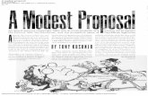 A modest proposal Tony Kushner American Theatre; … · A modest proposal Tony Kushner American Theatre; Jan 1998; 15, 1; Research Library pg. 20. Reproduced with permission of the