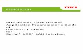 POS Printer, Cash Drawer Application Programmer's Guide … · 4) Restriction when Windows driver and OPOS driver are installed in the same system Problems such as failure to print