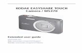 KODAK EASYSHARE TOUCH Camera / M5370resources.kodak.com/support/pdf/en/manuals/urg... · The LCD displays the Touch Shutter square. 2 Use the LCD to compose the picture . 3 To take
