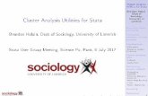 Cluster Analysis Utilities for Stata · Cluster Analysis Utilities for Stata Brendan Halpin, Dept of Sociology, University of Limerick Extending Stata Clustering Comparing solutions: