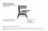 14-in. BAND SAW - Searsdownload.sears.com/docs/spin_prod_916288312.pdf · 14-in. BAND SAW 1 HP MOTOR Model 124.32607 CAUTION: Before using this product, read this manual and follow