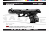 SAFETY & INSTRUCTION MANUAL P22Q - waltherarms.com · 2 3 1. YOUR SAFETY RESPONSIBILITIES P22Q This SAFETY & INSTRUCTION MANUAL should always accompany this firearm and be transferred