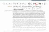 Obliquity Control On Southern Hemisphere Climate During ... · SCENFC REPORTS 5:11673 I: 10.1038srep11673 1 Obliquity Control On Southern Hemisphere Climate During The Last Glacial