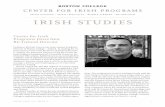 irish studies irish institute burns library bc-ireland ... · Irish Studies is delighted to welcome Irish language and literature scholar Joseph Nugent to theUniversity ... poems