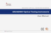 GRANDWAY Optical Testing Instruments User Manual FHA2S.pdf · Note ±5% is effective under 1550nm, CW, 23! ±3! , humidity"d70% Input power >-30dBm for FHP2A series; Input power>-20dBm