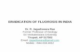 ERADICATION OF FLUOROSIS IN INDIA - India … · ENDEMIC FLUOROSIS IN INDIA • Shortt et al. from the King’s Institute of Preventive Medicine at Chennai reported in 1937 endemic