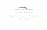 Disciplina de Mercado Requisitos Mínimos de …bancodevalores.com/pdf/Disciplina de Mercado-06-2016.pdf · Mercado de Futuros y Opciones S.A. 86,8571 % Caja de Valores SA. 49,9796