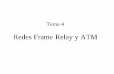 Redes Frame Relay y ATM - spw.clspw.cl/08oct06_ra/doc/REDES WAN IP-ATM/FrRly_ATM.pdf · – Protocolo de Routing – Protocolos de transporte AAL. Red completamente mallada con enlaces