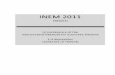 INEMabstraktikirjaUusi - helsinki.fi 2011 Book of Abstracts.pdf · MARÍA JIMENEZ BUEDO, DAVID TEIRA & JESÚS ZAMORA‐BONILLA Experimental ... CARLO MARTINI Modeling Experts: ...