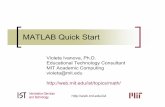 MATLAB Quick Start - Information Systems & …ist.mit.edu/.../files/migration/topics/math/quickstartmatlab.pdf · MATLAB Quick Start Violeta Ivanova, ... + MATLAB + Mathematics +