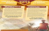 VOICES for OCTOBER 21 VOCES para MISSION … Bulletin Insert 2018.pdf · Madre del Evangelio viviente, manantial de alegría para los pequeños, ruega por nosotros. Amén. Aleluya.