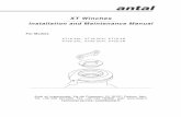 XT Winches - ANTAL · Installation and Maintenance Manual XT Winches XT16.2AL, XT16.2CH, XT16.2R XT30.2AL, XT30.2CH, XT30.2R For Models Antal …