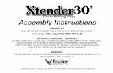 Xtender30’ - Heater Sports | Training Aids · Xtender30’ ® Part# A-2 (Quantity ... Model# XT30. Heater Batting Cage Net Harness Tubes STEP 10: Slide Batting Cage Harness Tubes