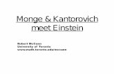 Monge & Kantorovich meet Einstein - Fields …Kantorovich meet Einstein General Relativity Gaspard Monge (1746 – 1818)-French geometer-Companion of Napoleon’s expedition to Egypt-Founder