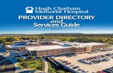 PROVIDER DIRECTORY and Services Guide - Hugh … · HUGH CHATHAM MEMORIAL HOSPITAL Anesthesiology Burke, ... PROVIDER DIRECTORY and SERVICES GUIDE 2017. HughChatham.org 2 HUGH CHATHAM