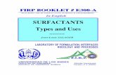 FIRP BOOKLET # E300-A · FIRP BOOKLET # E300-A In English ... Translation (06/15/1994) Edited and ... FIRP Booklet E300A 4 Surfactants – Types and uses